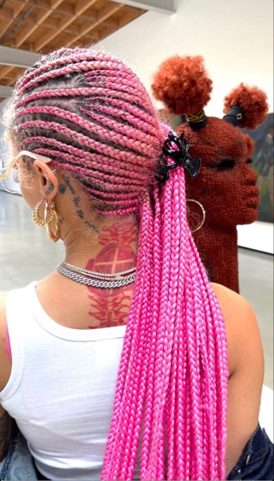 Pink Color Braids 21 Pink Hairstyle Braids You'll Want to Copy - Simply Happy Hair